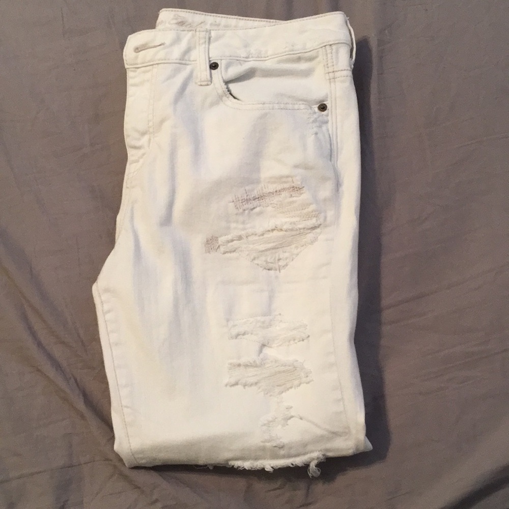 American Eagle size 10 regular White jeans